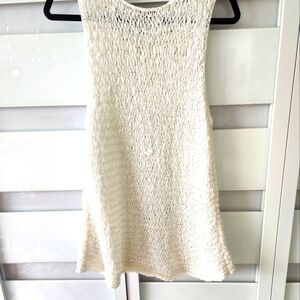 White Long blouse. Size L, Donna Karan